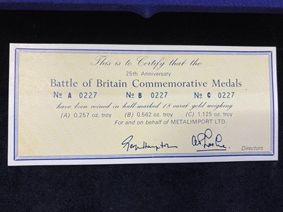 Lot 67 - BATTLE OF BRITAIN GOLD MEDAL TRIO