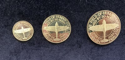 Lot 67 - BATTLE OF BRITAIN GOLD MEDAL TRIO