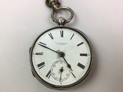 Lot 599 - TWO SILVER CASED POCKET WATCHES