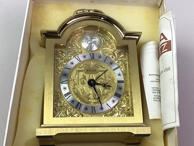 Lot 610 - SWIZA BRASS CARRIAGE CLOCK