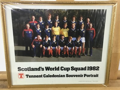 Lot 653 - FRAMED TENNENT CALEDONIAN SOUVENIR PORTRAIT, SCOTLANDS WORLD CUP SQUAD