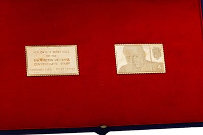 Lot 110 - WINSTON CHURCHILL GOLD STAMP SET