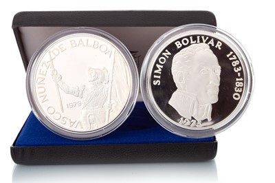 Lot 116 - TWO SILVER REPUBLIC OF PANAMA 20 BALBOAS COINS