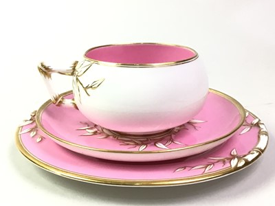 Lot 430 - VICTORIAN CUP, SAUCER AND SIDE PLATE