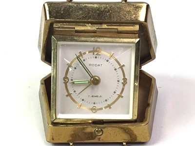 Lot 450 - VINTAGE RODAT TRAVEL TIMEPIECE