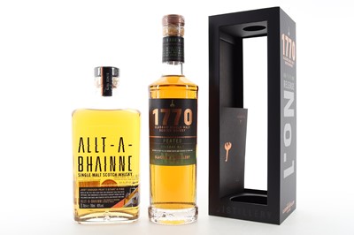 Lot 350 - ALLT-A-BHAINNE PEATED AND GLASGOW DISTILLERY 1770 PEATED RELEASE 1 50CL