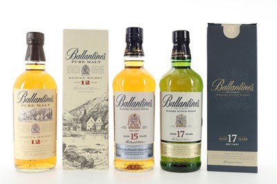 Lot 409 - BALLANTINE'S 17 YEAR OLD, 15 YEAR OLD AND 12 YEAR OLD