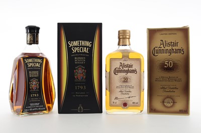 Lot 49 - ALISTAIR CUNNINGHAM'S 50 YEARS 75CL AND SOMETHING SPECIAL 1L