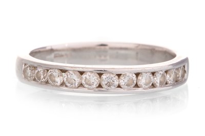 Lot 410 - DIAMOND HALF ETERNITY RING