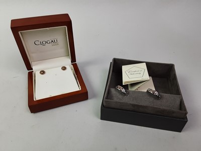 Lot 772 - TWO PAIRS OF CLOGAU EARRINGS