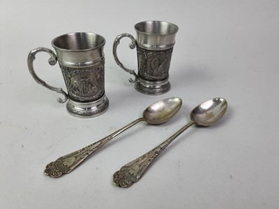 Lot 776 - COLLECTION OF SILVER AND WHITE METAL MINIATURES