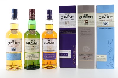 Lot 449 - GLENLIVET 12 YEAR OLD, FOUNDER'S RESERVE AND CAPTAIN'S RESERVE