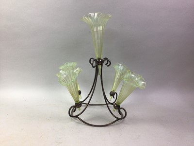 Lot 730 - VICTORIAN PLATED FLOWER EPERGNE