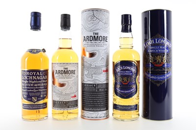 Lot 443 - ROYAL LOCHNAGAR 12 YEAR OLD, ARDMORE LEGACY AND LOCH LOMOND