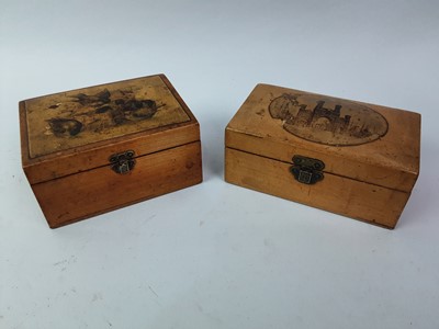 Lot 741 - GROUP OF FOUR MAUCHLINE WARE BOXES