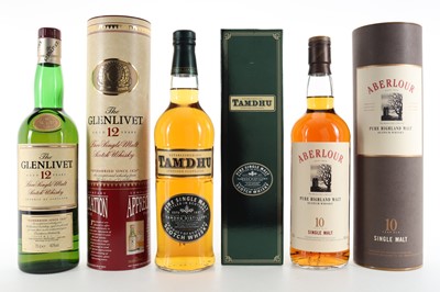 Lot 454 - GLENLIVET 12 YEAR OLD, ABERLOUR 10 YEAR OLD AND TAMDHU