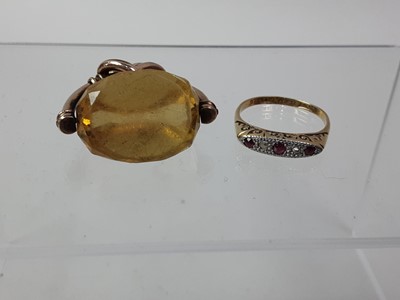 Lot 748 - VICTORIAN RUBY AND DIAMOND LADIES RING