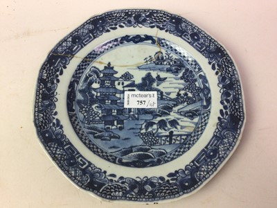 Lot 757 - CHINESE BLUE AND WHITE DISH