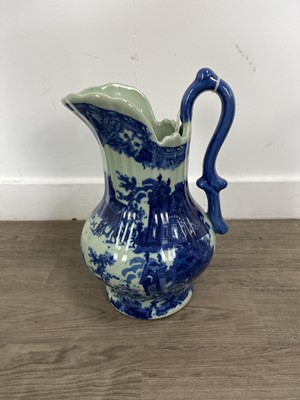 Lot 734 - BLUE AND WHITE EWER AND BASIN