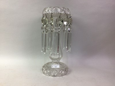 Lot 310 - CRYSTAL CANDLE LUSTRE