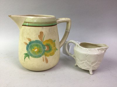 Lot 32 - CLARICE CLIFF FOR NEWPORT POTTERY, HONEY DEW PATTERN JUG