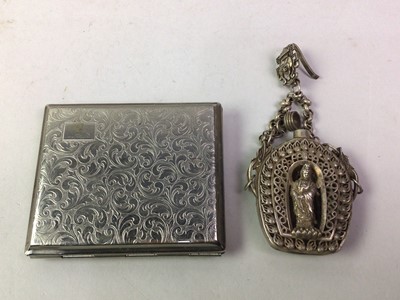 Lot 77 - EDWARDIAN SILVER TOPPED TRINKET BOX