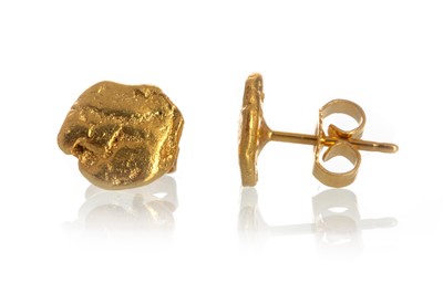 Lot 708 - PAIR OF GOLD NUGGET STUD EARRINGS