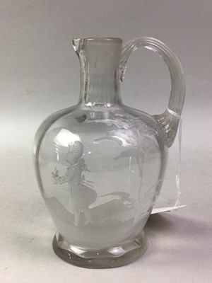 Lot 37 - MARY GREGORY GLASS JUG