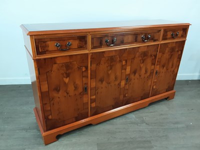 Lot 197 - YEW WOOD SIDEBOARD