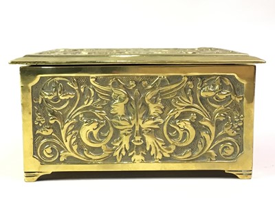 Lot 132 - BELGIUM BRASS CIGARETTE CASKET