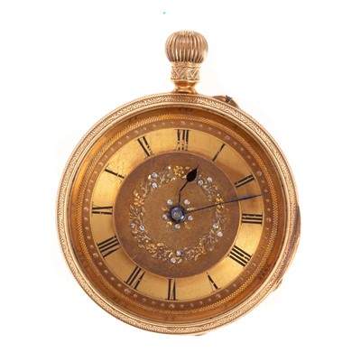 Lot 803 - EIGHTEEN CARAT GOLD POCKET WATCH