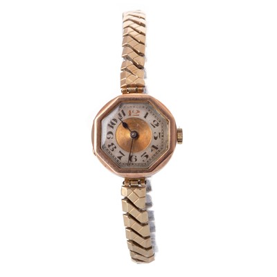 Lot 804 - LADY'S NINE CARAT GOLD WRIST WATCH