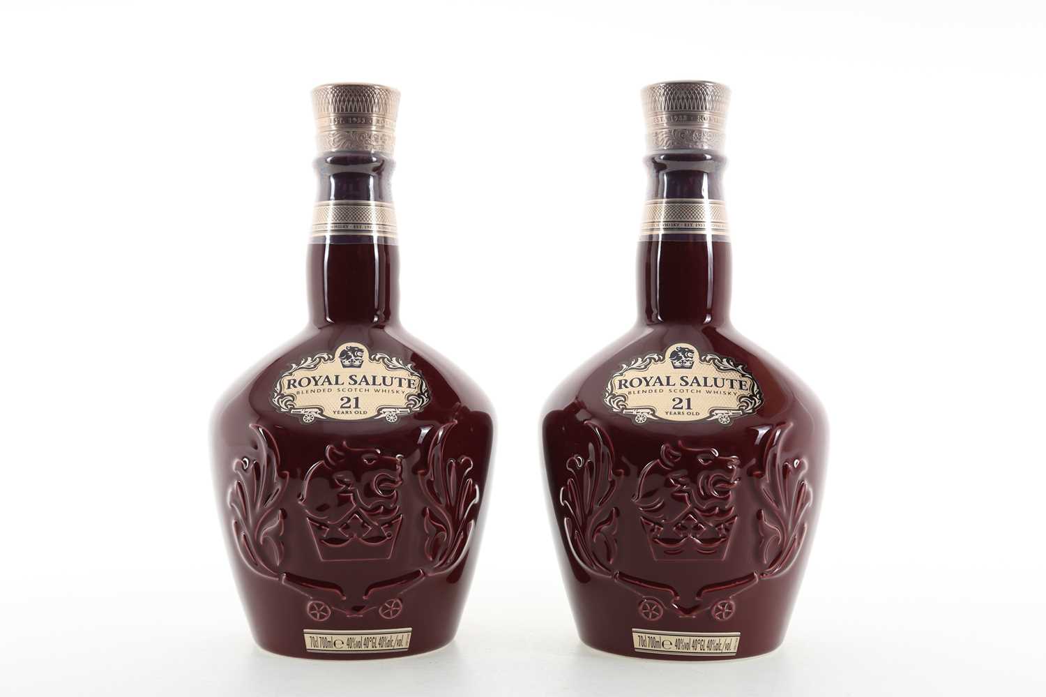 Lot 44 - 2 CHIVAS ROYAL SALUTE 21 YEAR OLD RUBY