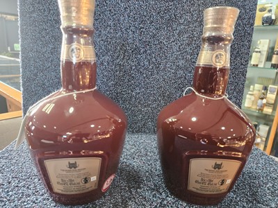 Lot 44 - 2 CHIVAS ROYAL SALUTE 21 YEAR OLD RUBY DECANTERS
