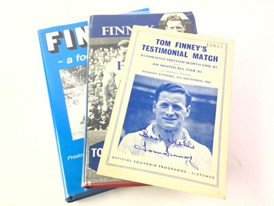 Lot 44 - TOM FINNEY, SIGNED TESTIMONIAL PROGRAMME AND TWO BOOKS