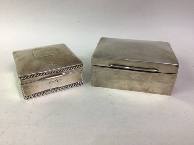 Lot 155 - THREE SILVER CIGARETTE CASKETS