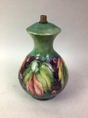 Lot 168 - MOORCROFT LEAF AND BERRY PATTERN TABLE LAMP