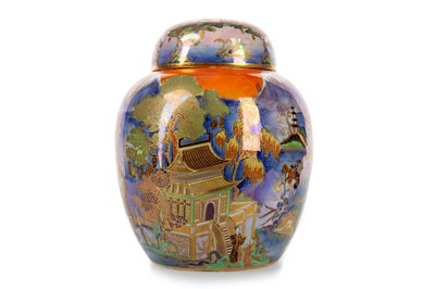 Lot 1478 - CARLTON WARE, "CHINA LAND" PATTERN GINGER JAR AND COVER