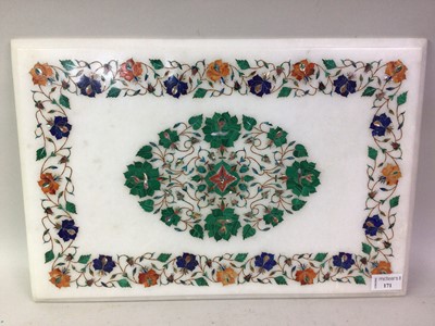 Lot 578 - INDIAN MARBLE AND PIETRA DURA TABLE TOP