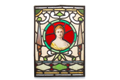 Lot 1480 - TWO VICTORIAN STAINED GLASS PANELS