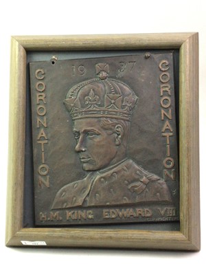 Lot 181 - KING EDWARD VIII BRONZE CORONATION PLAQUE