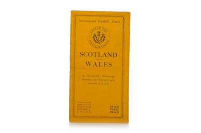 Lot 1766 - SCOTLAND VS. WALES, EARLY RUGBY PROGRAMME