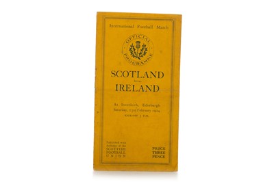 Lot 1767 - SCOTLAND VS. IRELAND, EARLY RUGBY PROGRAMME