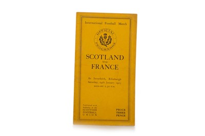 Lot 1768 - SCOTLAND VS. FRANCE, EARLY RUGBY PROGRAMME