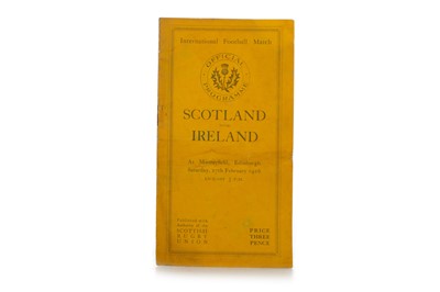 Lot 1770 - SCOTLAND VS. IRELAND, EARLY RUGBY PROGRAMME