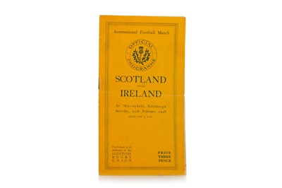 Lot 1772 - SCOTLAND VS. IRELAND, EARLY RUGBY PROGRAMME