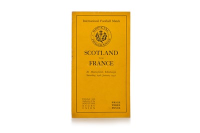 Lot 1774 - SCOTLAND VS. FRANCE, EARLY RUGBY PROGRAMME