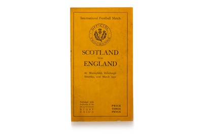 Lot 1775 - SCOTLAND VS. ENGLAND, EARLY RUGBY PROGRAMME