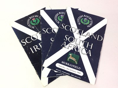 Lot 596 - SCOTLAND, COLLECTION OF INTERNATIONAL RUGBY PROGRAMMES