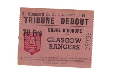 Lot 1785 - RANGERS F.C. VS. STANDARD DE LIEGE, EUROPEAN CUP TICKET